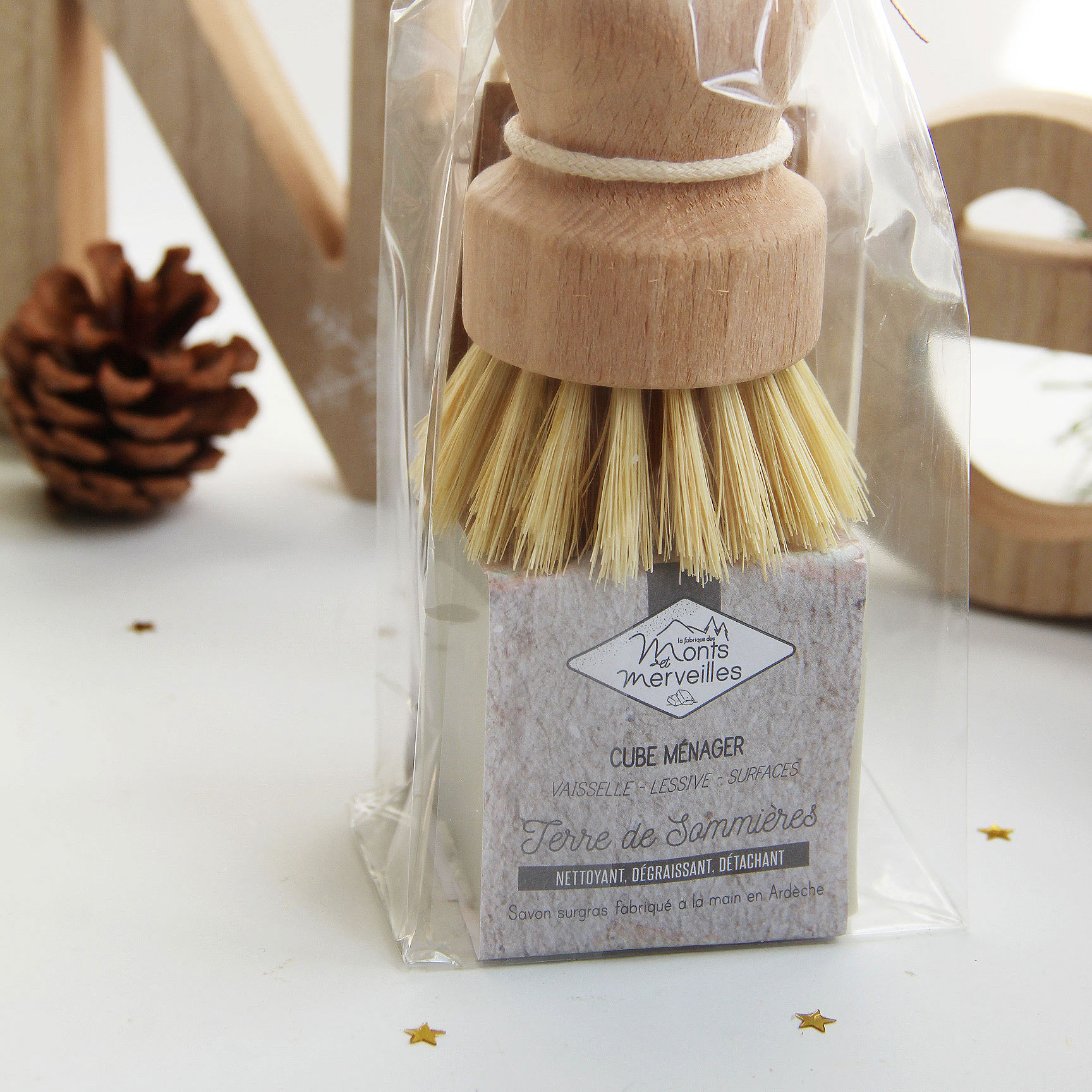 DUO-savon-ménager-brosse-vaisselle d'Ardèche