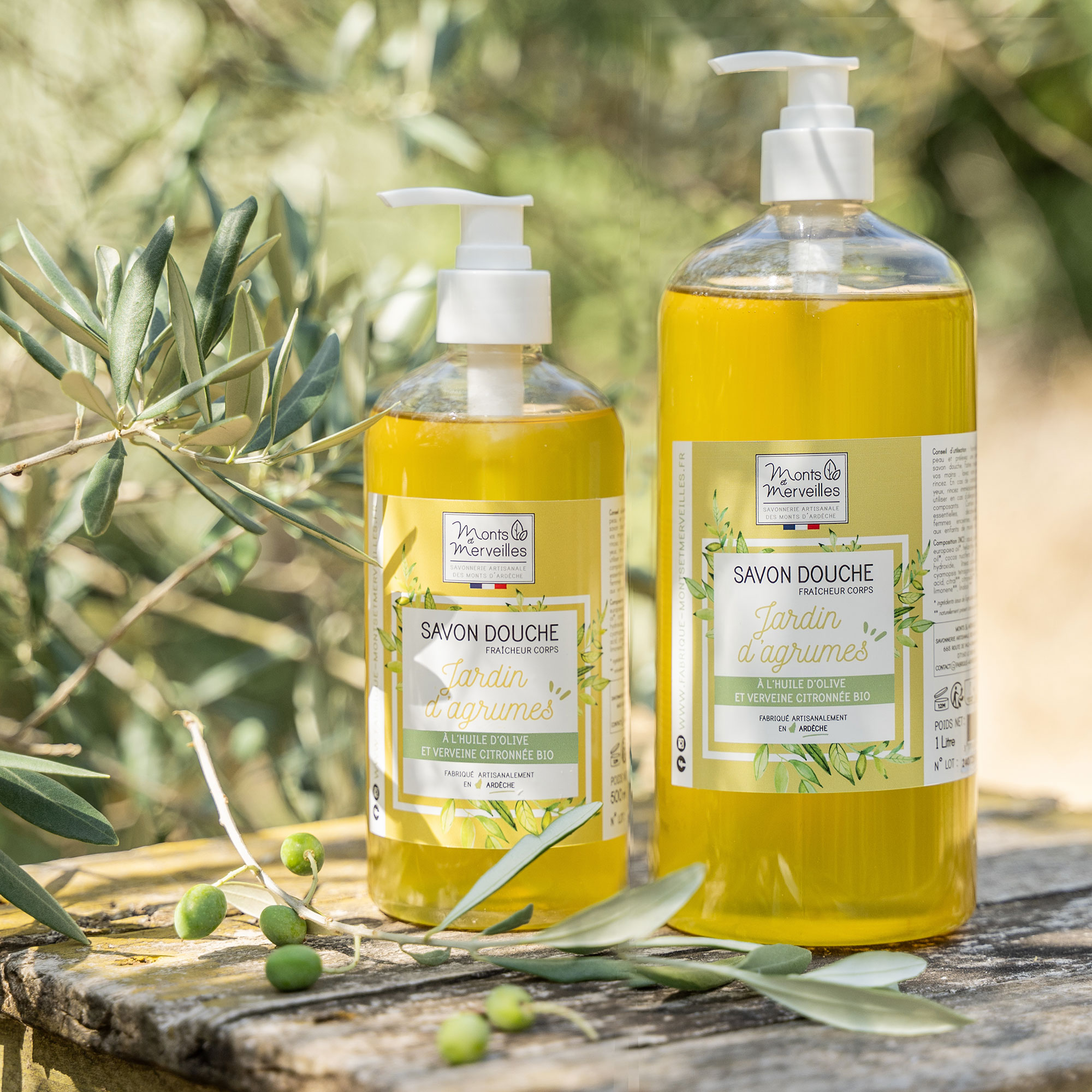Savon-gel-douche-verveine-citronnee-artisanal ardeche