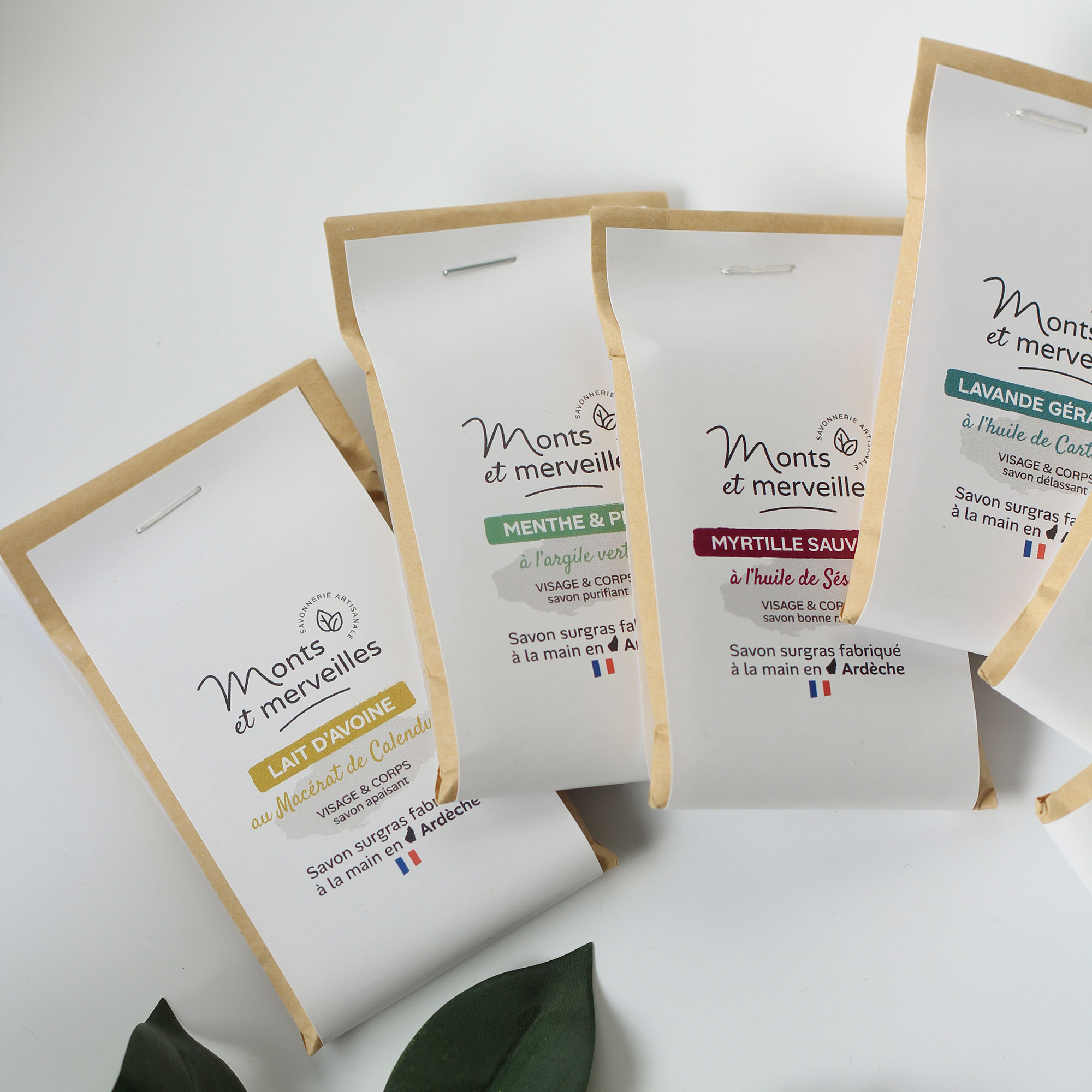 Lot 10 Savons invités Argile Menthe 30g (x10) – Image 3