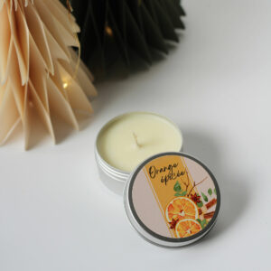 Bougie de Noël parfumée  » Orange épicée  » 50g